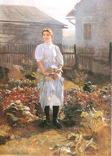 Antoni Piotrowski Gardener oil painting picture